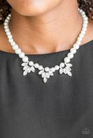 Society Socialite White Necklace-Jewelry-Paparazzi Accessories-Ericka C Wise, $5 Jewelry Paparazzi accessories jewelry ericka champion wise elite consultant life of the party fashion fix lead and nickel free florida palm bay melbourne
