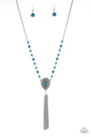 Soul Quest Blue Necklace-Jewelry-Paparazzi Accessories-Ericka C Wise, $5 Jewelry Paparazzi accessories jewelry ericka champion wise elite consultant life of the party fashion fix lead and nickel free florida palm bay melbourne
