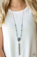 Soul Quest Blue Necklace-Jewelry-Paparazzi Accessories-Ericka C Wise, $5 Jewelry Paparazzi accessories jewelry ericka champion wise elite consultant life of the party fashion fix lead and nickel free florida palm bay melbourne