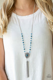 Soul Quest Blue Necklace-Jewelry-Paparazzi Accessories-Ericka C Wise, $5 Jewelry Paparazzi accessories jewelry ericka champion wise elite consultant life of the party fashion fix lead and nickel free florida palm bay melbourne
