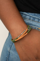 Spiral Dive Green Bracelet-Jewelry-Paparazzi Accessories-Ericka C Wise, $5 Jewelry Paparazzi accessories jewelry ericka champion wise elite consultant life of the party fashion fix lead and nickel free florida palm bay melbourne