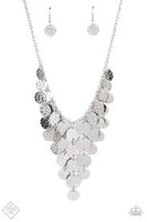 Spotlight Ready Silver Necklace-Jewelry-Paparazzi Accessories-Ericka C Wise, $5 Jewelry Paparazzi accessories jewelry ericka champion wise elite consultant life of the party fashion fix lead and nickel free florida palm bay melbourne