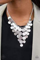 Spotlight Ready Silver Necklace-Jewelry-Paparazzi Accessories-Ericka C Wise, $5 Jewelry Paparazzi accessories jewelry ericka champion wise elite consultant life of the party fashion fix lead and nickel free florida palm bay melbourne