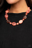 Staycation Stunner Orange Necklace-Jewelry-Paparazzi Accessories-Ericka C Wise, $5 Jewelry Paparazzi accessories jewelry ericka champion wise elite consultant life of the party fashion fix lead and nickel free florida palm bay melbourne