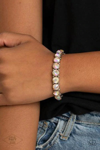 Paparazzi Bracelet ~ Particularly Pronged - White – Paparazzi Jewelry |  Online Store | DebsJewelryShop.com