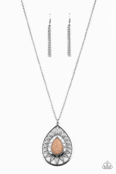 Sumer Sunbeam Brown Necklace-Jewelry-Paparazzi Accessories-Ericka C Wise, $5 Jewelry Paparazzi accessories jewelry ericka champion wise elite consultant life of the party fashion fix lead and nickel free florida palm bay melbourne