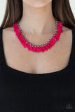 Super Bloom Pink Necklace-Jewelry-Paparazzi Accessories-Ericka C Wise, $5 Jewelry Paparazzi accessories jewelry ericka champion wise elite consultant life of the party fashion fix lead and nickel free florida palm bay melbourne