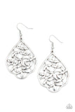 Taj Mahal Gardens Silver Earrings-Jewelry-Paparazzi Accessories-Ericka C Wise, $5 Jewelry Paparazzi accessories jewelry ericka champion wise elite consultant life of the party fashion fix lead and nickel free florida palm bay melbourne
