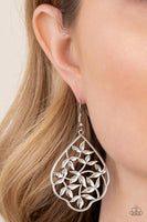 Taj Mahal Gardens Silver Earrings-Jewelry-Paparazzi Accessories-Ericka C Wise, $5 Jewelry Paparazzi accessories jewelry ericka champion wise elite consultant life of the party fashion fix lead and nickel free florida palm bay melbourne