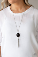 Tasseled Tranquility Black Necklace-Jewelry-Paparazzi Accessories-Ericka C Wise, $5 Jewelry Paparazzi accessories jewelry ericka champion wise elite consultant life of the party fashion fix lead and nickel free florida palm bay melbourne
