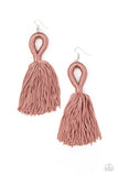 Tassels and Tiaras Pink Earrings-Jewelry-Paparazzi Accessories-Ericka C Wise, $5 Jewelry Paparazzi accessories jewelry ericka champion wise elite consultant life of the party fashion fix lead and nickel free florida palm bay melbourne