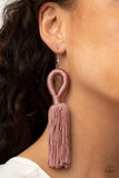 Tassels and Tiaras Pink Earrings-Jewelry-Paparazzi Accessories-Ericka C Wise, $5 Jewelry Paparazzi accessories jewelry ericka champion wise elite consultant life of the party fashion fix lead and nickel free florida palm bay melbourne