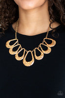 Teardrop Envy Gold Necklace-Jewelry-Paparazzi Accessories-Ericka C Wise, $5 Jewelry Paparazzi accessories jewelry ericka champion wise elite consultant life of the party fashion fix lead and nickel free florida palm bay melbourne