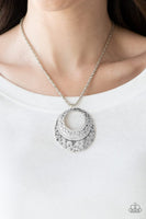 Texture Trio Silver Necklace-Jewelry-Paparazzi Accessories-Ericka C Wise, $5 Jewelry Paparazzi accessories jewelry ericka champion wise elite consultant life of the party fashion fix lead and nickel free florida palm bay melbourne
