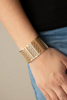 Thai Terrariums Gold Bracelet-Jewelry-Paparazzi Accessories-Ericka C Wise, $5 Jewelry Paparazzi accessories jewelry ericka champion wise elite consultant life of the party fashion fix lead and nickel free florida palm bay melbourne