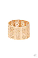 Thai Terrariums Gold Bracelet-Jewelry-Paparazzi Accessories-Ericka C Wise, $5 Jewelry Paparazzi accessories jewelry ericka champion wise elite consultant life of the party fashion fix lead and nickel free florida palm bay melbourne