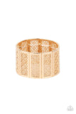 Thai Terrariums Gold Bracelet-Jewelry-Paparazzi Accessories-Ericka C Wise, $5 Jewelry Paparazzi accessories jewelry ericka champion wise elite consultant life of the party fashion fix lead and nickel free florida palm bay melbourne