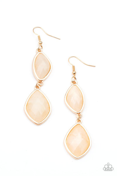 The Oracle Has Spoken Gold Earrings-Jewelry-Paparazzi Accessories-Ericka C Wise, $5 Jewelry Paparazzi accessories jewelry ericka champion wise elite consultant life of the party fashion fix lead and nickel free florida palm bay melbourne