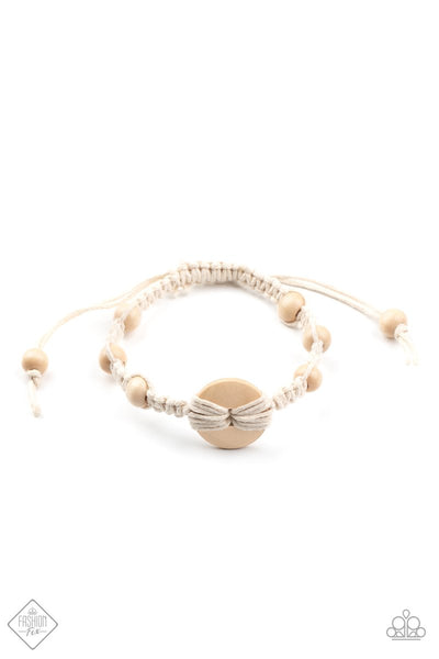 The Road KNOT Taken White Bracelet-Jewelry-Paparazzi Accessories-Ericka C Wise, $5 Jewelry Paparazzi accessories jewelry ericka champion wise elite consultant life of the party fashion fix lead and nickel free florida palm bay melbourne