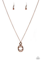 Timeless Trio Copper Necklace-Jewelry-Paparazzi Accessories-Ericka C Wise, $5 Jewelry Paparazzi accessories jewelry ericka champion wise elite consultant life of the party fashion fix lead and nickel free florida palm bay melbourne