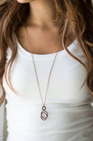 Timeless Trio Copper Necklace-Jewelry-Paparazzi Accessories-Ericka C Wise, $5 Jewelry Paparazzi accessories jewelry ericka champion wise elite consultant life of the party fashion fix lead and nickel free florida palm bay melbourne