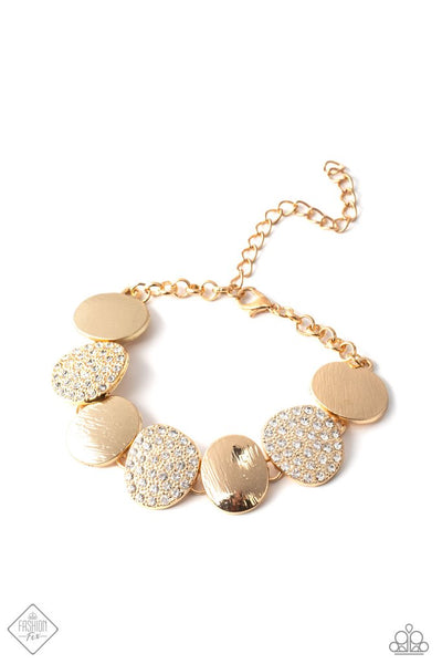 Tough LUXE Gold Bracelet-Jewelry-Paparazzi Accessories-Ericka C Wise, $5 Jewelry Paparazzi accessories jewelry ericka champion wise elite consultant life of the party fashion fix lead and nickel free florida palm bay melbourne