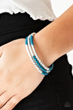 Tourist Trap Blue Bracelet-Jewelry-Paparazzi Accessories-Ericka C Wise, $5 Jewelry Paparazzi accessories jewelry ericka champion wise elite consultant life of the party fashion fix lead and nickel free florida palm bay melbourne