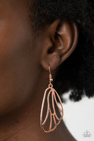 Turn Into A Butterfly Copper Earring-Jewelry-Paparazzi Accessories-Ericka C Wise, $5 Jewelry Paparazzi accessories jewelry ericka champion wise elite consultant life of the party fashion fix lead and nickel free florida palm bay melbourne