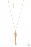 Twilight Twinkle Gold Necklace-Jewelry-Paparazzi Accessories-Ericka C Wise, $5 Jewelry Paparazzi accessories jewelry ericka champion wise elite consultant life of the party fashion fix lead and nickel free florida palm bay melbourne