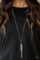 Twilight Twinkle Gold Necklace-Jewelry-Paparazzi Accessories-Ericka C Wise, $5 Jewelry Paparazzi accessories jewelry ericka champion wise elite consultant life of the party fashion fix lead and nickel free florida palm bay melbourne