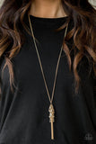 Twilight Twinkle Gold Necklace-Jewelry-Paparazzi Accessories-Ericka C Wise, $5 Jewelry Paparazzi accessories jewelry ericka champion wise elite consultant life of the party fashion fix lead and nickel free florida palm bay melbourne