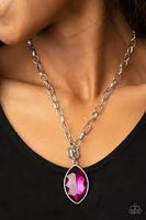 Unlimited Sparkle Pink Necklace-Jewelry-Paparazzi Accessories-Ericka C Wise, $5 Jewelry Paparazzi accessories jewelry ericka champion wise elite consultant life of the party fashion fix lead and nickel free florida palm bay melbourne