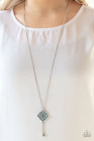 Unlocked Blue Necklace-Jewelry-Paparazzi Accessories-Ericka C Wise, $5 Jewelry Paparazzi accessories jewelry ericka champion wise elite consultant life of the party fashion fix lead and nickel free florida palm bay melbourne