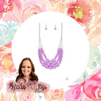 Flirtatiously Fruity Purple Necklace-Jewelry-Paparazzi Accessories-Ericka C Wise, $5 Jewelry Paparazzi accessories jewelry ericka champion wise elite consultant life of the party fashion fix lead and nickel free florida palm bay melbourne
