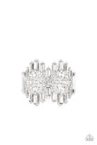 Urban Empire White Ring-Jewelry-Paparazzi Accessories-Ericka C Wise, $5 Jewelry Paparazzi accessories jewelry ericka champion wise elite consultant life of the party fashion fix lead and nickel free florida palm bay melbourne