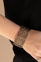 Verdantly Vintage Copper Bracelet-Jewelry-Paparazzi Accessories-Ericka C Wise, $5 Jewelry Paparazzi accessories jewelry ericka champion wise elite consultant life of the party fashion fix lead and nickel free florida palm bay melbourne