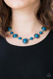 Voyager Vibes Blue Necklace-Jewelry-Paparazzi Accessories-Ericka C Wise, $5 Jewelry Paparazzi accessories jewelry ericka champion wise elite consultant life of the party fashion fix lead and nickel free florida palm bay melbourne