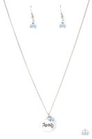 Warm My Heart Blue Necklace-Jewelry-Paparazzi Accessories-Ericka C Wise, $5 Jewelry Paparazzi accessories jewelry ericka champion wise elite consultant life of the party fashion fix lead and nickel free florida palm bay melbourne