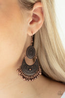 Western Trails Copper Earrings-Jewelry-Paparazzi Accessories-Ericka C Wise, $5 Jewelry Paparazzi accessories jewelry ericka champion wise elite consultant life of the party fashion fix lead and nickel free florida palm bay melbourne