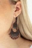 Western Trails Copper Earrings-Jewelry-Paparazzi Accessories-Ericka C Wise, $5 Jewelry Paparazzi accessories jewelry ericka champion wise elite consultant life of the party fashion fix lead and nickel free florida palm bay melbourne