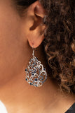 Winter Garden Blue Earring-Jewelry-Paparazzi Accessories-Ericka C Wise, $5 Jewelry Paparazzi accessories jewelry ericka champion wise elite consultant life of the party fashion fix lead and nickel free florida palm bay melbourne