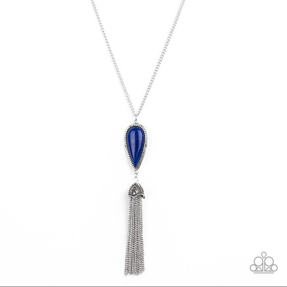 Zen Generation Blue Necklace-Jewelry-Paparazzi Accessories-Ericka C Wise, $5 Jewelry Paparazzi accessories jewelry ericka champion wise elite consultant life of the party fashion fix lead and nickel free florida palm bay melbourne