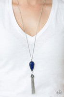 Zen Generation Blue Necklace-Jewelry-Paparazzi Accessories-Ericka C Wise, $5 Jewelry Paparazzi accessories jewelry ericka champion wise elite consultant life of the party fashion fix lead and nickel free florida palm bay melbourne