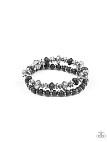 Cactus Quest Black Bracelet-Jewelry-Paparazzi Accessories-Ericka C Wise, $5 Jewelry Paparazzi accessories jewelry ericka champion wise elite consultant life of the party fashion fix lead and nickel free florida palm bay melbourne
