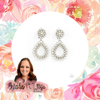 Discerning Droplets White Clip On Earrings-Jewelry-Ericka C Wise, $5 Jewelry-Ericka C Wise, $5 Jewelry Paparazzi accessories jewelry ericka champion wise elite consultant life of the party fashion fix lead and nickel free florida palm bay melbourne