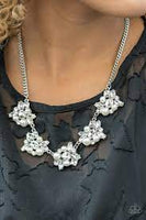 Heiress of Them All White Necklace-Jewelry-Paparazzi Accessories-Ericka C Wise, $5 Jewelry Paparazzi accessories jewelry ericka champion wise elite consultant life of the party fashion fix lead and nickel free florida palm bay melbourne