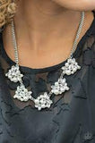 Heiress of Them All White Necklace-Jewelry-Paparazzi Accessories-Ericka C Wise, $5 Jewelry Paparazzi accessories jewelry ericka champion wise elite consultant life of the party fashion fix lead and nickel free florida palm bay melbourne