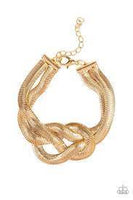 To the Max Gold Bracelet-Jewelry-Paparazzi Accessories-Ericka C Wise, $5 Jewelry Paparazzi accessories jewelry ericka champion wise elite consultant life of the party fashion fix lead and nickel free florida palm bay melbourne