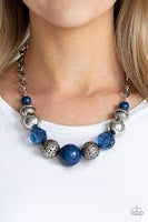 Sugar Sugar Blue Necklace-Jewelry-Paparazzi Accessories-Ericka C Wise, $5 Jewelry Paparazzi accessories jewelry ericka champion wise elite consultant life of the party fashion fix lead and nickel free florida palm bay melbourne