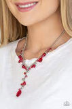 Crystal Couture Red Necklace-Jewelry-Paparazzi Accessories-Ericka C Wise, $5 Jewelry Paparazzi accessories jewelry ericka champion wise elite consultant life of the party fashion fix lead and nickel free florida palm bay melbourne